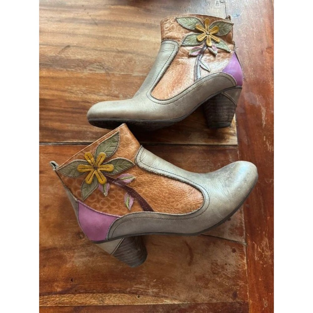 L’Artiste by Spring step leather boots side zip 37